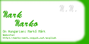mark marko business card